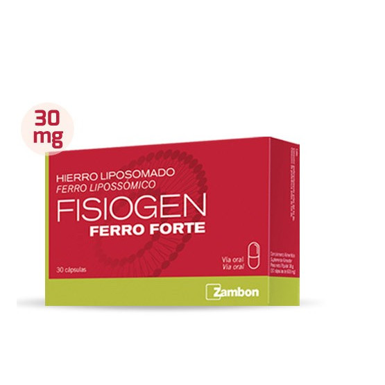 Ferro Fisiogen Forte 30 mg 30 capsules. iron liposome