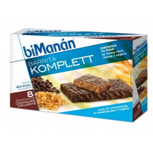 Bimanan crunchy chocolate bars Komplett. 8 units