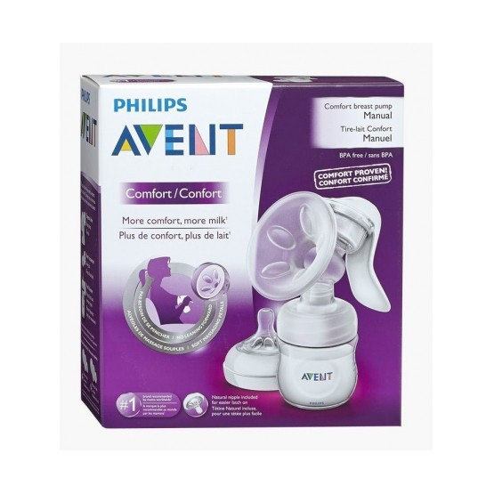 Philips Avent Manual Comfort breast pump + Milk 1 bottle Natural SCF330/20