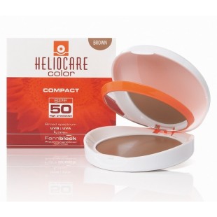 Heliocare Color Compacto SPF50+ Brown 10 gramos, pieles normales a secas