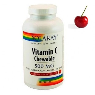 Solaray VITAMIN C-500 cherry flavored chewable tablets 100