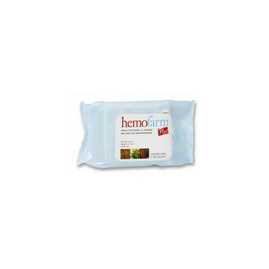 Hemofarm Plus calma limpia sin irritar las hemorroides 40 toallitas húmedas