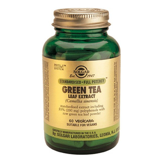 Solgar Green Tea Leaf Extract 60 Capsules vegetables