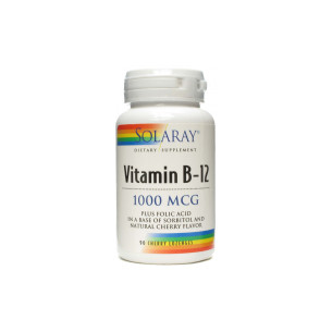 Solaray VIT.B12 + ACIDO FOLICO 90 comprimidos sublingual
